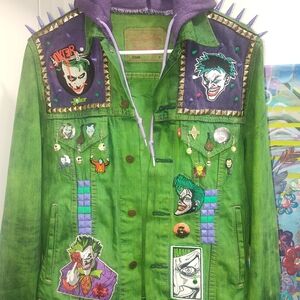 Green Joker-Themed Men's Jacket